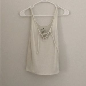 White tank with tie
